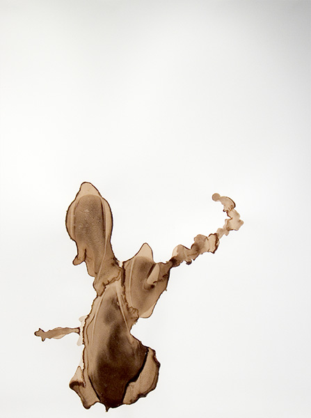 "doth protest too much", 2005 | wine on paper, 40 × 30 inches