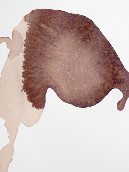 Untitled (detail), 2005 | wine on paper, 12½ × 9½ inches