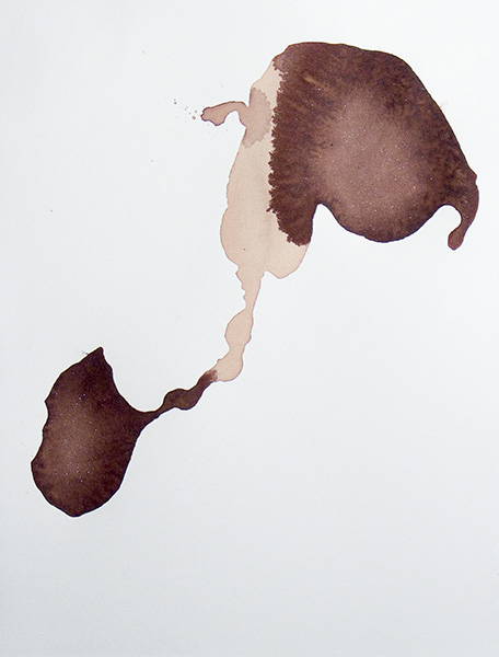 Untitled, 2005 | wine on paper, 12½ × 9½ inches