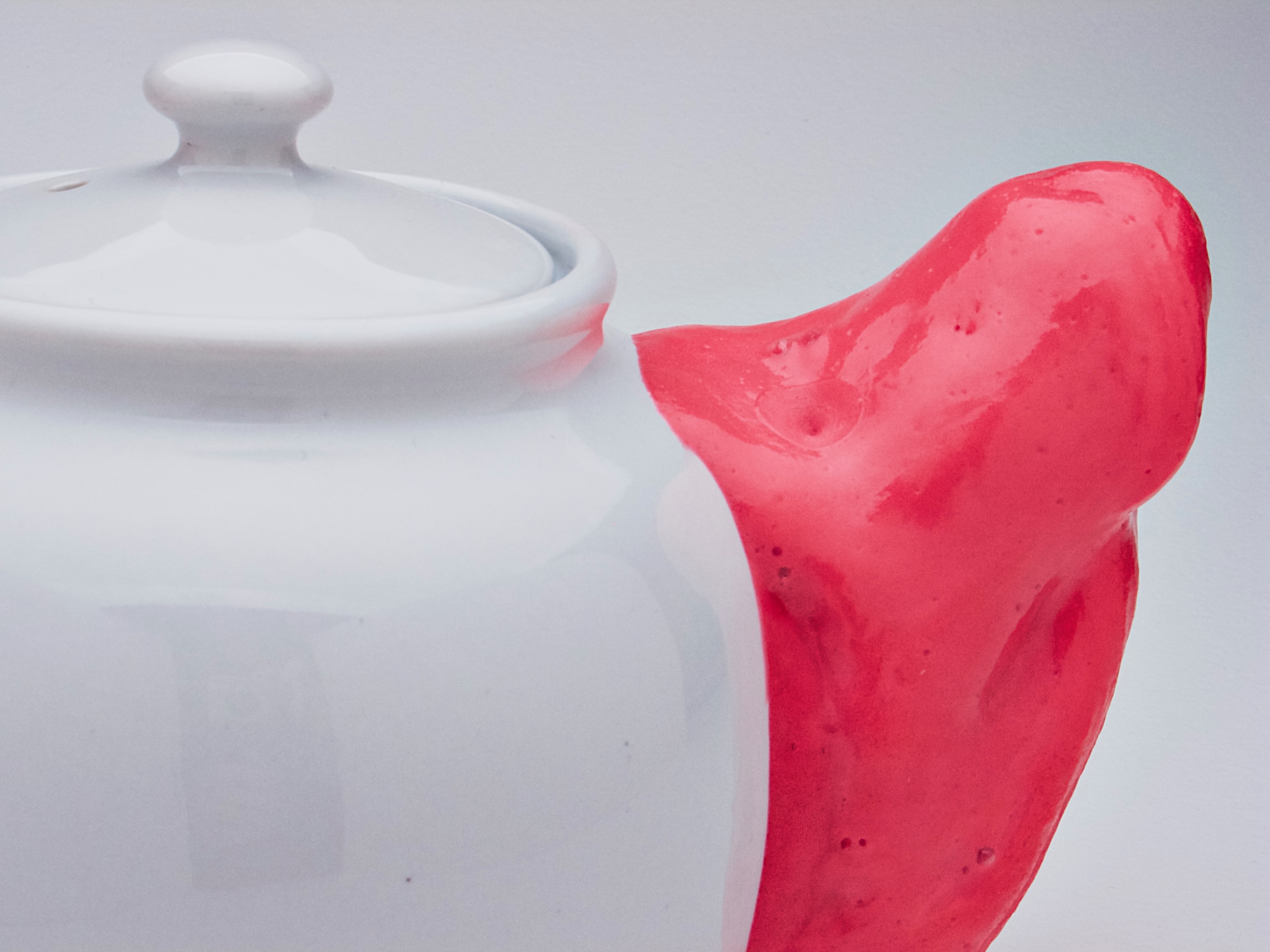 Teapot with Cushion (detail), 2006 | Found teapot, urethane foam and silicone